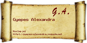 Gyepes Alexandra névjegykártya