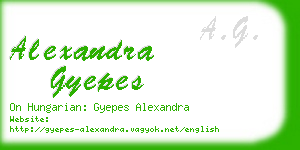 alexandra gyepes business card